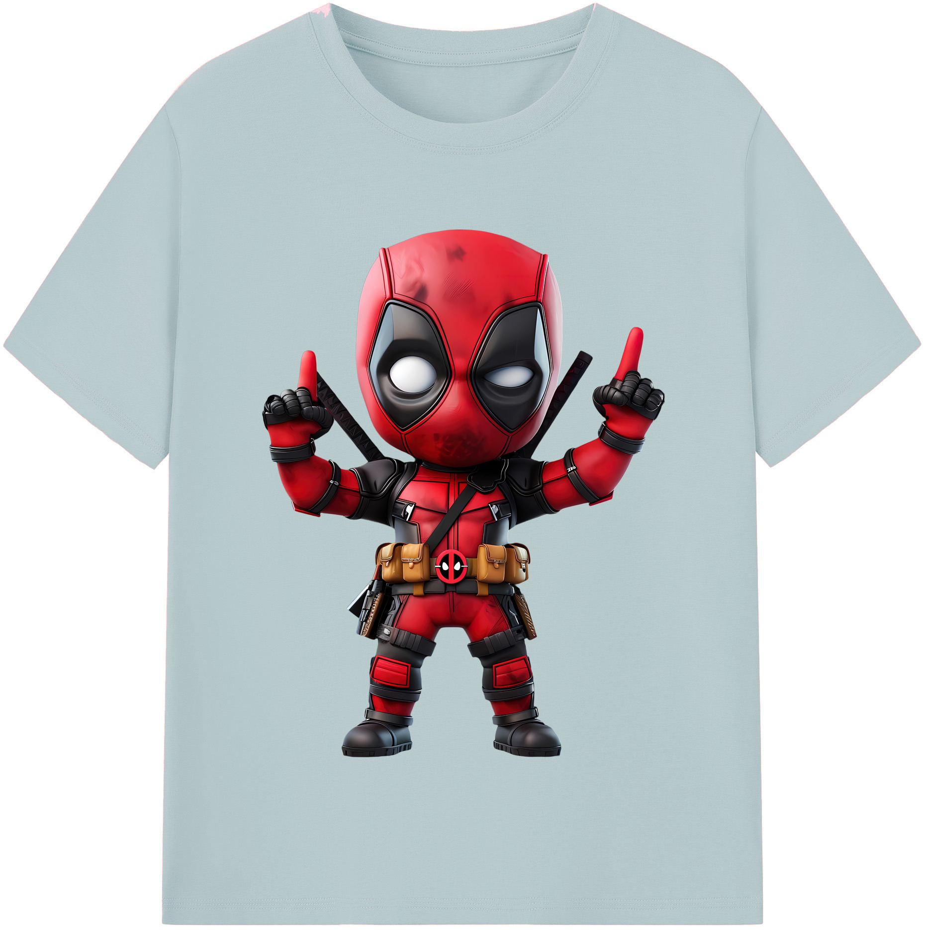 （画像用） Deadpool デッドプール 綿100％半袖Tシャツ（フロントプリント）